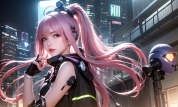 Mecha Girl 4k167p AI Mecha Girl Painting Wallpaper High quality Cyberpunk women (132)